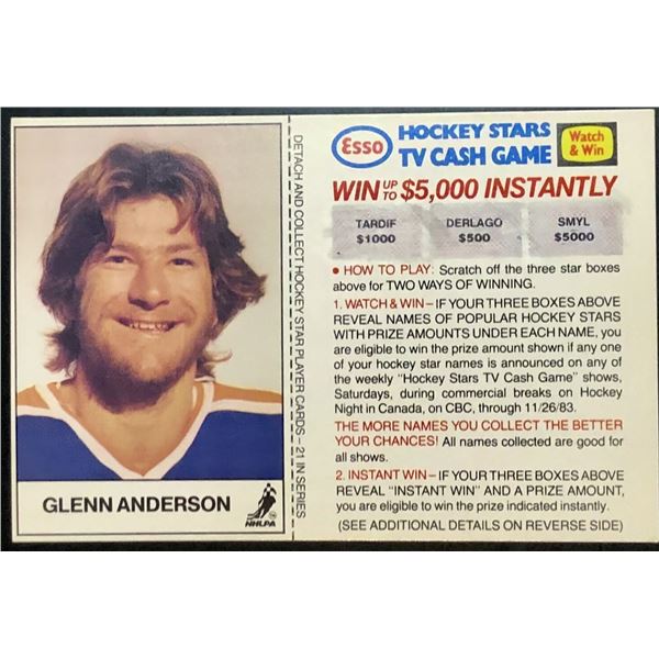 1983-84 NHL ESSO GLENN ANDERSON (HOF)