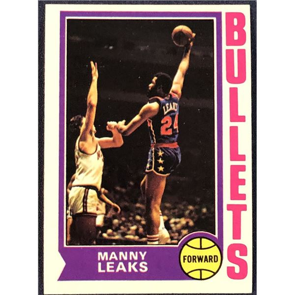 1974-75 TOPPS NBA MANNY LEAKS