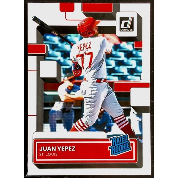 2022 DONRUSS JUAN YEPEZ ROOKIE CARD