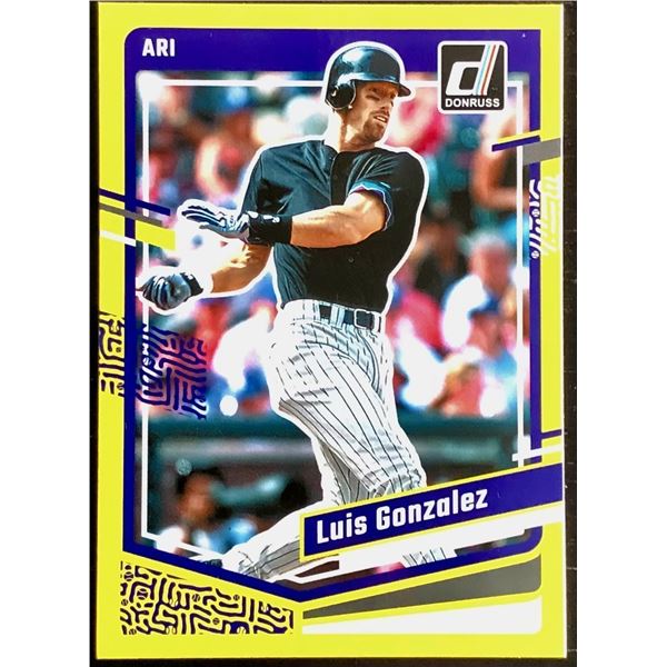 2023 DONRUSS YELLOW PARALLEL LUIS GONZALEZ