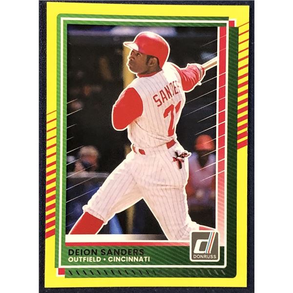 2025 DONRUSS YELLOW SPLASH DEION SANDERS (HOF)