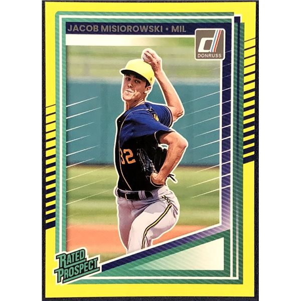 2025 DONRUSS YELLOW SPLASH JACOB MISIOROWSKI ROOKIE CARD