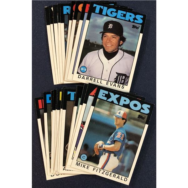 1986 TOPPS BASEBALL COLLECTION - 25 CARDS