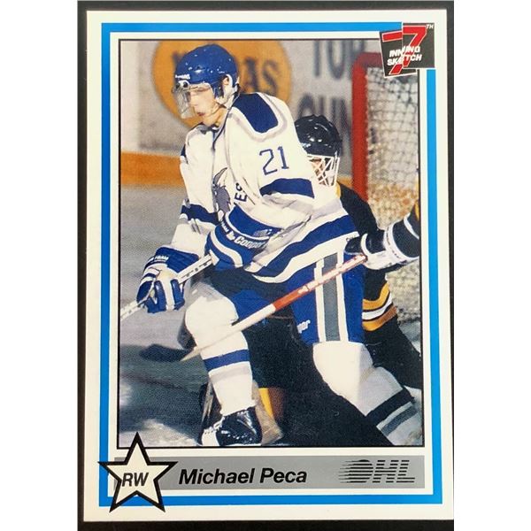 1990-91 7th INNING SKETCH JR. CARD - MIKE PECA