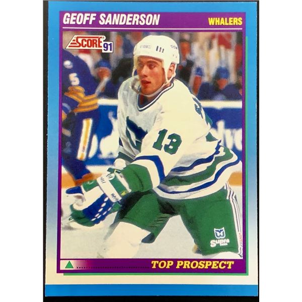 1991-92 SCORE GEOFF SANDERSON ROOKIE CARD