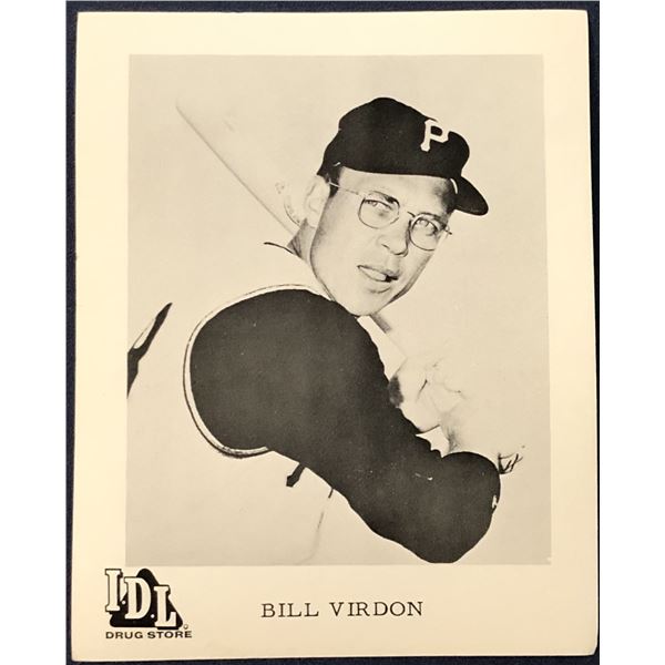 1963 IDL DRUG STORES PITTSBURGH PIRATES - BILL VIRDON