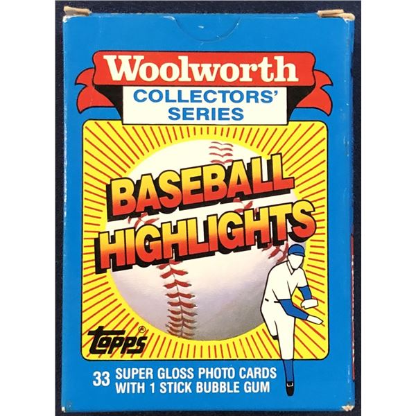 1988 TOPPS WOOLWORTH BASEBALL HIGHLIGHTS BOX SET