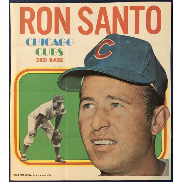 1970 TOPPS BASEBALL POSTER - RON SANTO (OF)