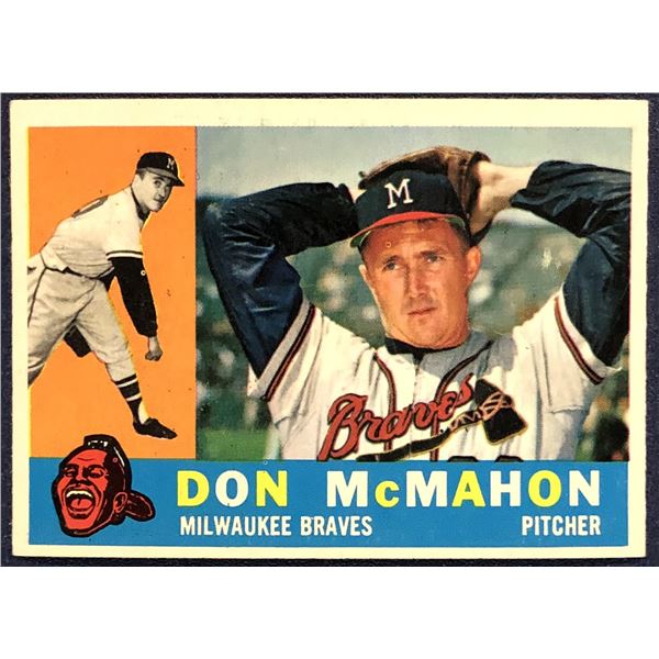 1960 TOPPS BASEBALL GRAY BACKS - DON McMAHON