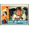 Image 1 : 1960 TOPPS BASEBALL GRAY BACKS - DON McMAHON