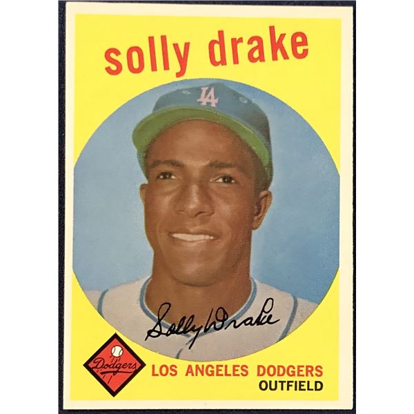 1959 TOPPS WHITE BACKS - SOLLY DRAKE ROOKIE CARD