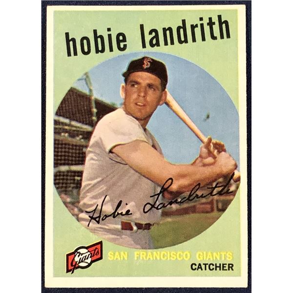 1959 TOPPS WHITE BACKS - HOBIE LANDRITH