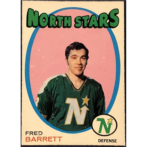 1971-72 O-PEE-CHEE FRED BARRETT ROOKIE CARD