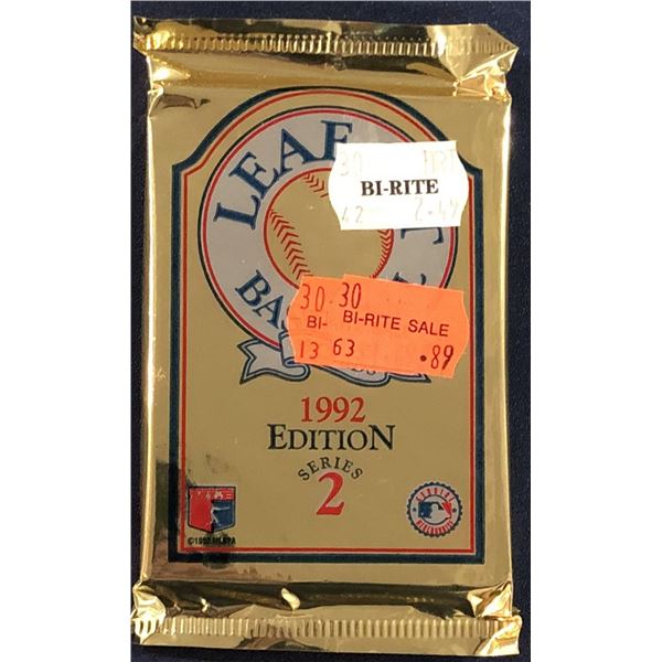 1992 LEAF BASEBALL 2nd EDITION WAX PACK