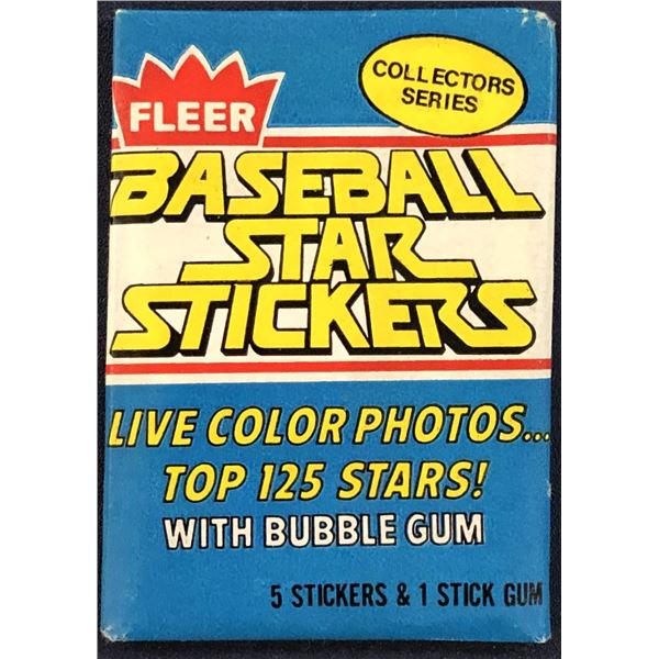 1981 FLEER BASEBALL STAR STICKERS WAX PACK