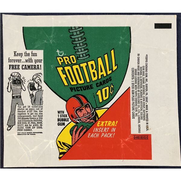 1970 TOPPS NFL FOOTBALL WRAPPER