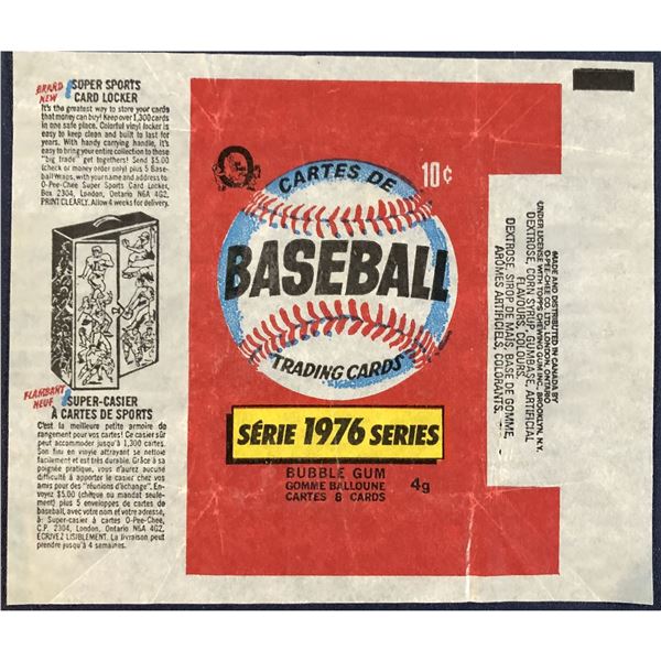 1976 O-PEE-CHEE BASEBALL WRAPPER
