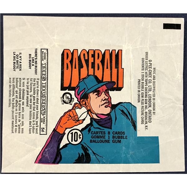 1972 O-PEE-CHEE BASEBALL WRAPPER
