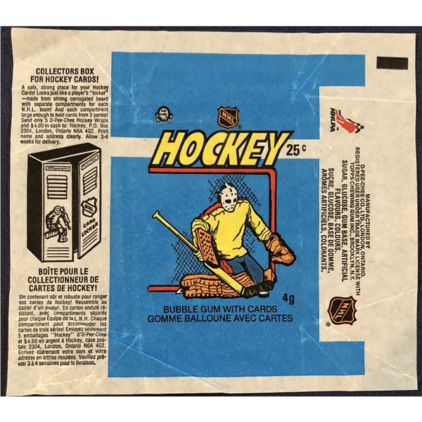 1982-83 O-PEE-CHEE NHL HOCKEY WRAPPER