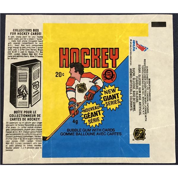 1980-81 O-PEE-CHEE HOCKEY WRAPPER