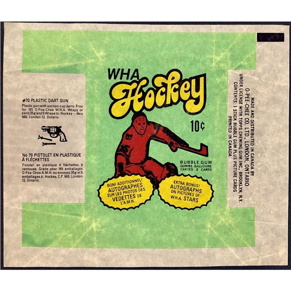 1974-75 O-PEE-CHEE WHA HOCKEY WRAPPER