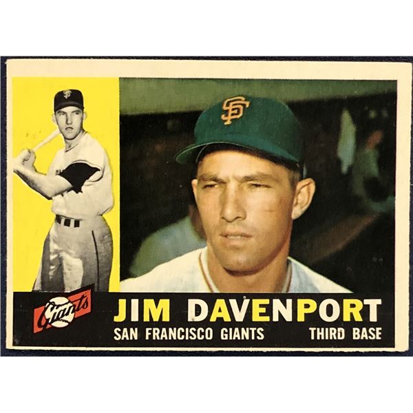 1960 TOPPS BASEBALL GRAY BACKS - JIM DAVENPORT