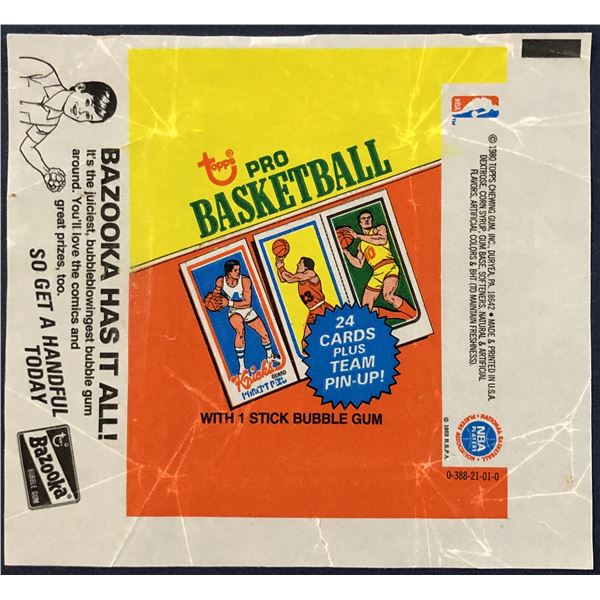 1980-81 TOPPS BASKETBALL WRAPPER - LARRY BIRD ROOKIE YEAR