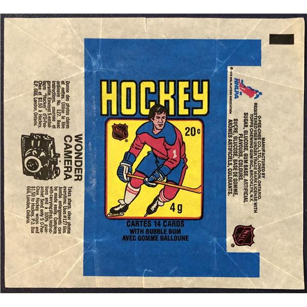 1979-80 O-PEE-CHEE NHL HOCKEY WRAPPER - WAYNE GRETZKY ROOKIE YEAR