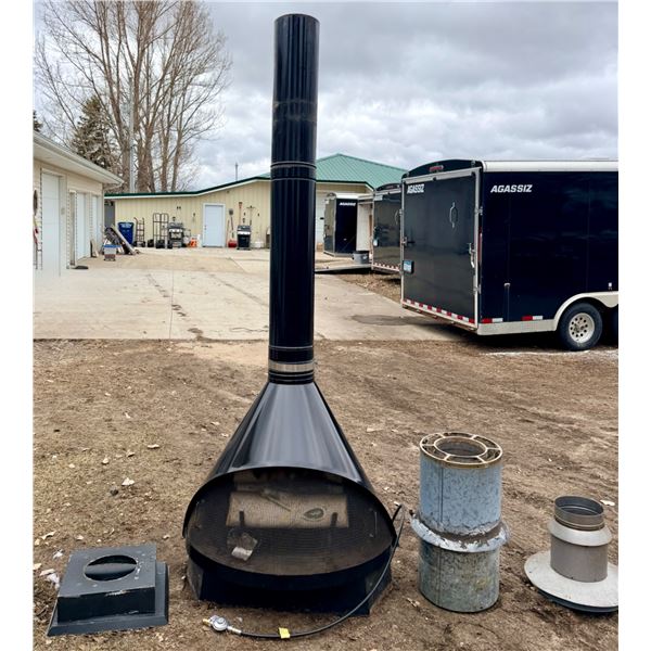 VINTAGE 1960S MCM PREWAY PORCELAIN GAS FIREPLACE/STOVE – WORKS! THIS ITEM HAS A RESERVE