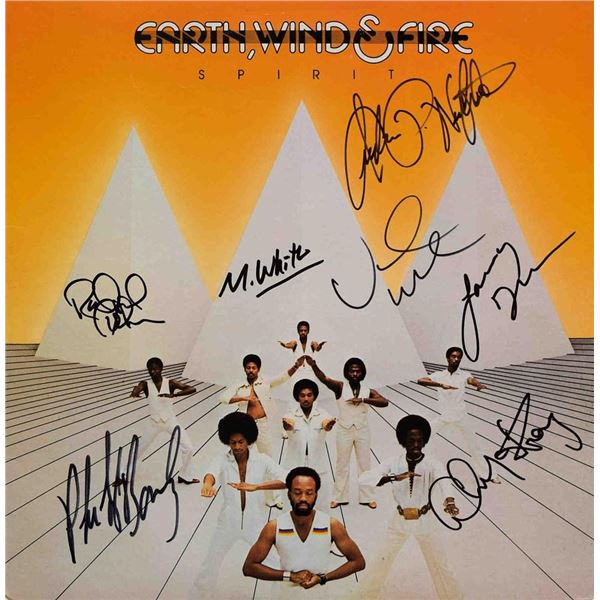 Earth, Wind & Fire 1976 Spirit signed album