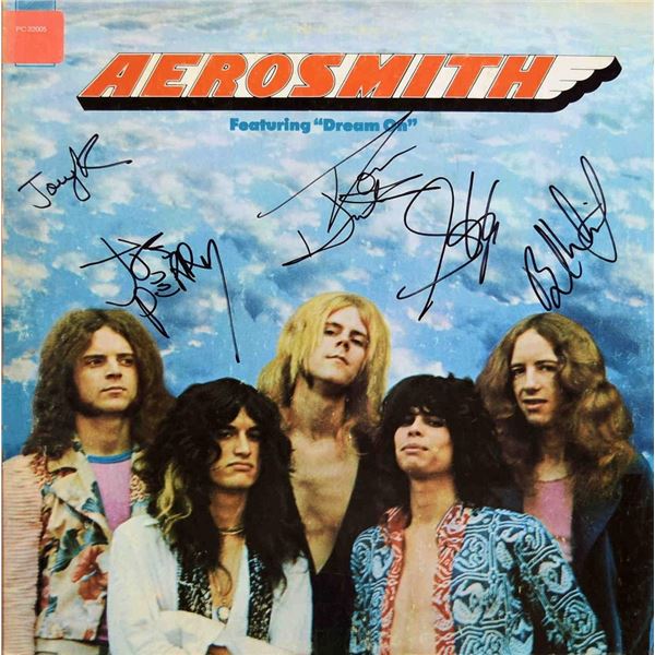 Aerosmith 1973 debut signed album