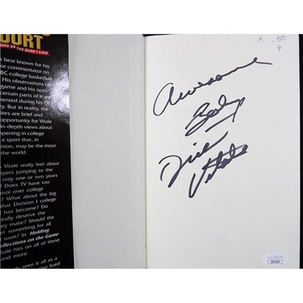 Sportscaster Dick Vital Signed Holding Court Hardcover Book JSA Authenticated