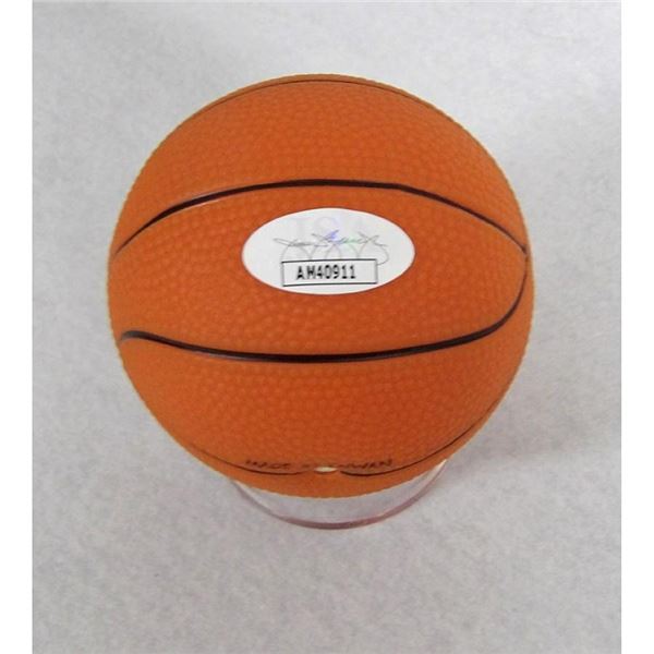 UCLA Bruins John Wooden Signed Mini 3in Toy Basketball JSA Authenticated