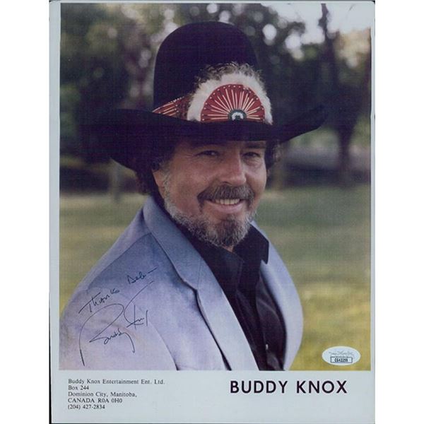 Singer Buddy Knox signed photo. JSA Authenticated