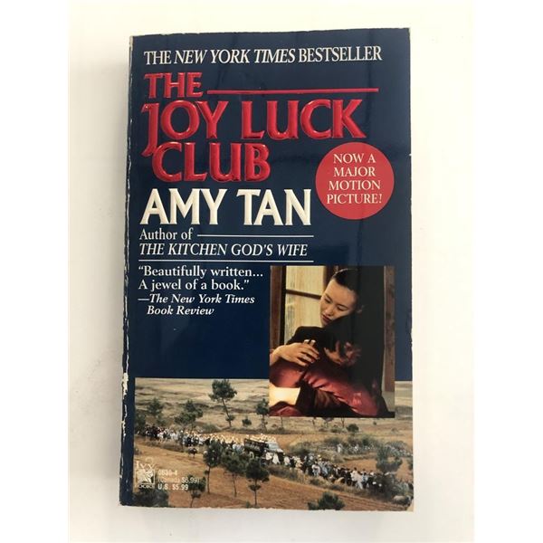 The Joy Luck Club paperback book signed by Amy Tan