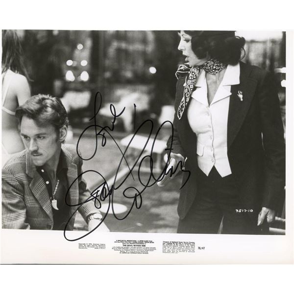 Joan Collins signed The Devil Within Her lobby card