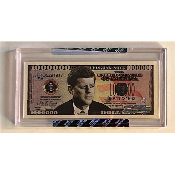 US President John F Kennedy Limited Edition Encapsulated Collectible Bill