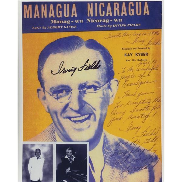 Miami Beach Rhumba Irving Fields signed photo