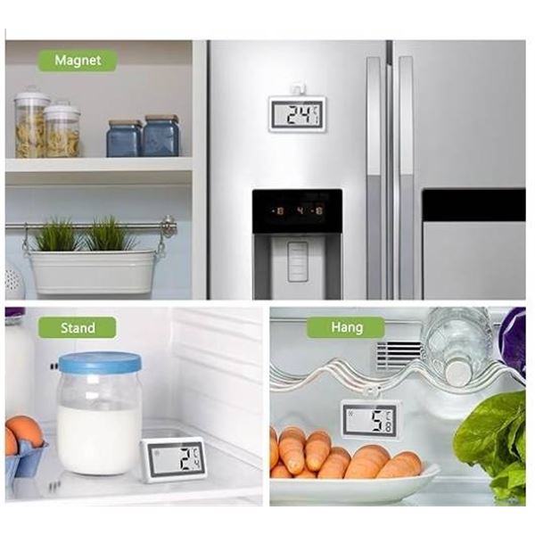 KeeKit Refrigerator Thermometer, Digital Fridge Thermometer with LCD Display, Freezer Temperature Ga