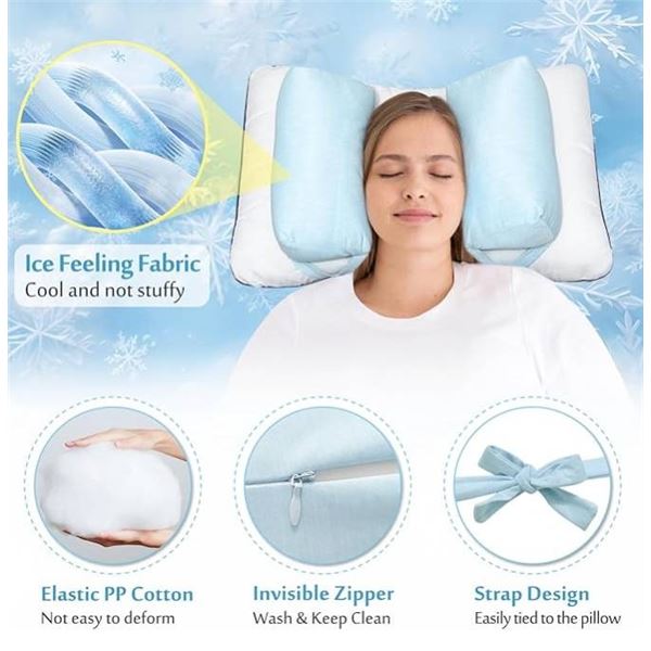 Back Sleeper Beauty Pillow for Anti Aging Wrinkle Prevention Face Up Head Positioning Back Sleep Tra
