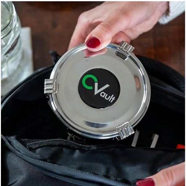 CVault Large 2 oz Storage Container | Smell-Proof, Air Tight & Light Resistant | Food Grade Stainles