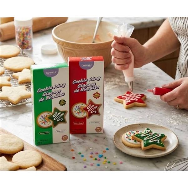 Twinkle Cookie Icing Lot of 2 in Green and Red Variants