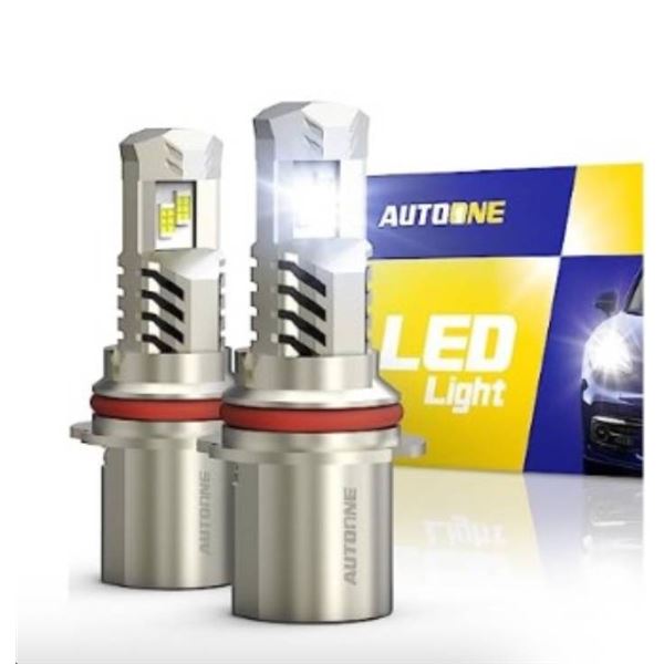 AUTOONE DD-10S LED Light Bulbs, 9007/HB5, 6000K Dual Beam, Pack of 2