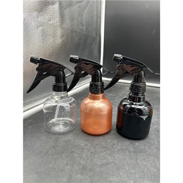 Three Small Spray Bottles with Trigger Mechanism, Model X004GUNVJX