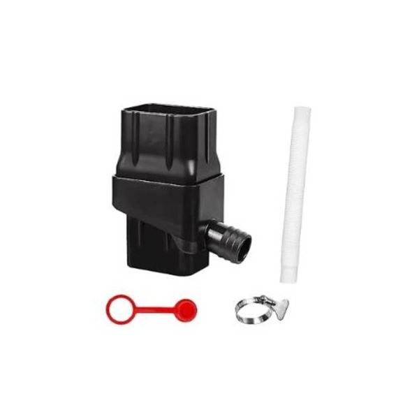 XPINYT NT008-BK Rain Barrel Diverter Kit, 2 in x 3 in Downspout Diverter, Black