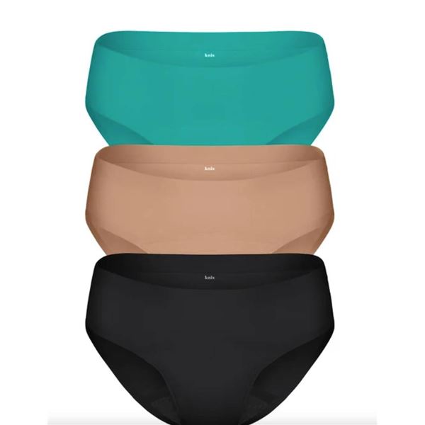 Knix Women's Super Leakproof Reusable Period Bikini Underwear, 3-pack Size XL