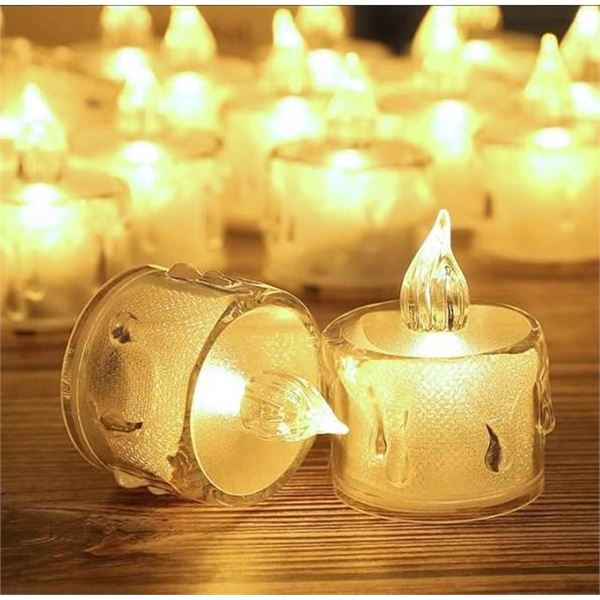 SupBri 24-Pack Mini Flameless Tea Lights, Model STLD, Battery Operated