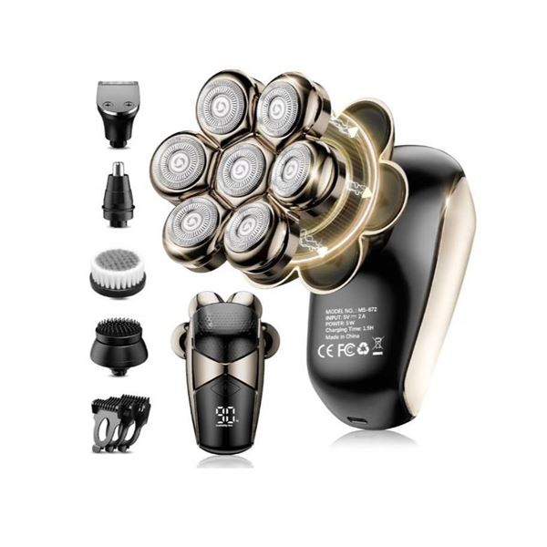 SHPAVVER K52-872 Electric Rotary Shaver for Bald Men with LED Display