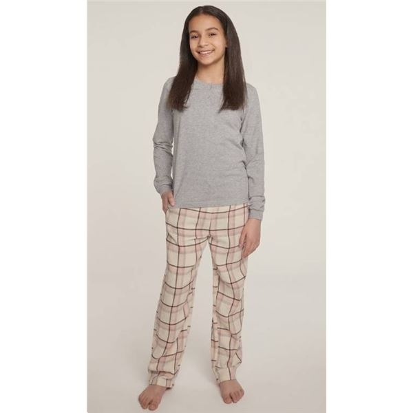 PL by Petit Lem Girls Pajama Set Gray Size 7/8