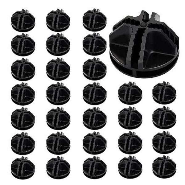 Wire Cube Connectors, 30 Pcs 4-Way (Black), Model X0033E3R6Z